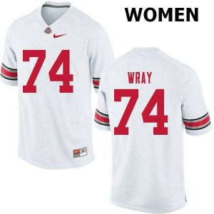 Women's Ohio State Buckeyes #74 Max Wray White Nike NCAA College Football Jersey Special CBG2344GP